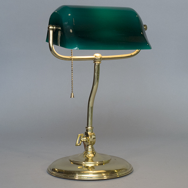 Greenalite Case Glass Bankers Lamp - Vintage Glass Lighting