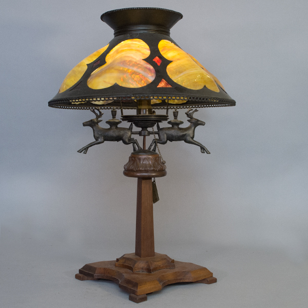 Deer Lamp Vintage Glass Lighting, Turtle Table Lamp Vintage Style
